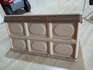 바네스데코 접이식 보관 정리 트렁크 베이지 하드케이스 리빙 박스 — 5점을 준 리뷰어가 2020년 6월 올린 사용 사진