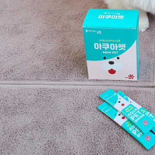 펫시랩 반려견용 액상 프리바이오틱스 아쿠아펫 — 4.5점을 준 리뷰어가 2020년 11월 올린 사용 사진