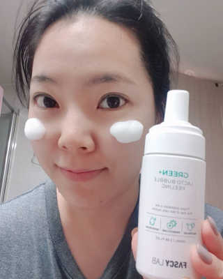 파시랩 그린 플러스 락토 버블 필링 — 5점을 준 리뷰어가 2020년 10월 올린 사용 사진