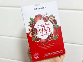 프롬바이오 오직 석류만 [그대로100 석류즙] 하루 1포로 건강하게 — 5점을 준 리뷰어가 2020년 4월 올린 사용 사진