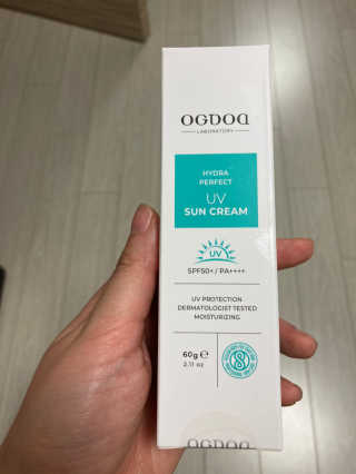 오그도아 하이드라 퍼펙트 UV 선크림 — 5점을 준 리뷰어가 2020년 10월 올린 사용 사진
