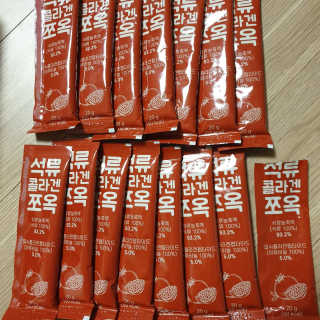 조은약초 석류콜라겐 석류즙 석류쪼옥 젤리 스틱 15포 x 20g — 5점을 준 리뷰어가 2020년 7월 올린 사용 사진