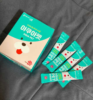 펫시랩 반려견용 액상 프리바이오틱스 아쿠아펫 — 4.5점을 준 리뷰어가 2020년 12월 올린 사용 사진