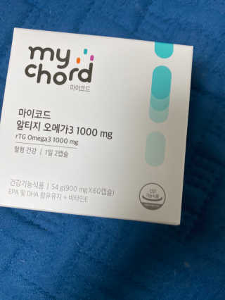 JW중외제약 마이코드 알티지 오메가3 1000 mg — 5점을 준 리뷰어가 2020년 8월 올린 사용 사진