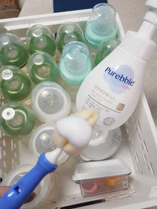 Purebble [퓨어블] 베이비 젖병세정제 500ml — 5점을 준 리뷰어가 2020년 8월 올린 사용 사진