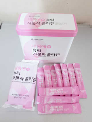 서울약사신협_내몸애뷰티저분자콜라겐_2.5g 50포 — 5점을 준 리뷰어가 2020년 4월 올린 사용 사진