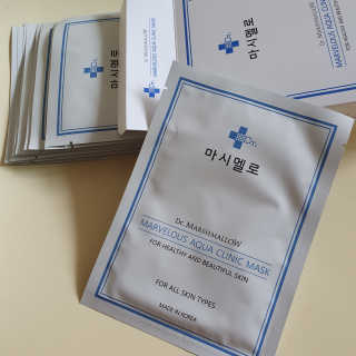 닥터마시멜로 닥터마스멜로 마블러스 아쿠아 클리닉 마스크 — 5점을 준 리뷰어가 2020년 10월 올린 사용 사진