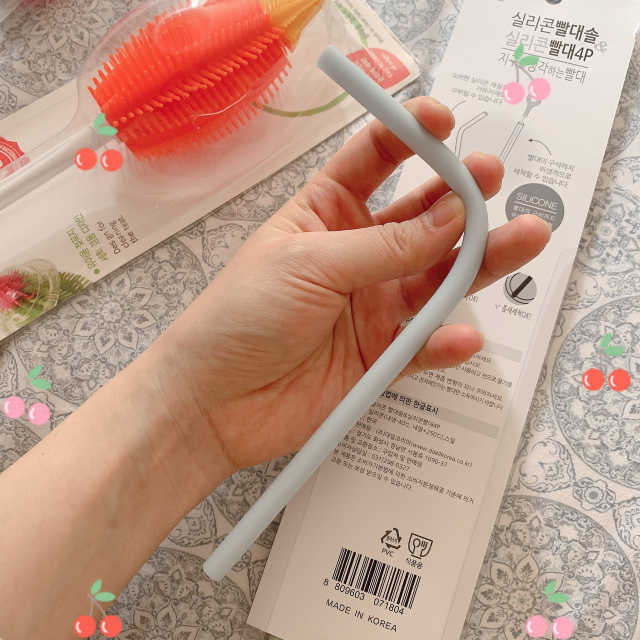 실리콘병솔세트와 친환경실리콘 빨대 리뷰 사진