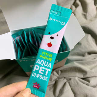 펫시랩 반려견용 액상 프리바이오틱스 아쿠아펫 — 3점을 준 리뷰어가 2020년 12월 올린 사용 사진