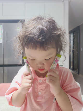 [풀무원베이비밀] 프로바이오락 베이비 튼튼 유산균 — 3점을 준 리뷰어가 2020년 8월 올린 사용 사진