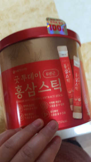 서울약사신협_굿투데이홍삼스틱_10ml x 100포 — 4점을 준 리뷰어가 2020년 7월 올린 사용 사진