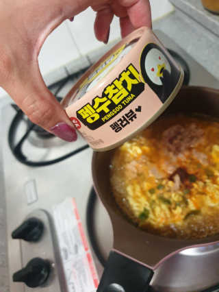 동원참치 펭수참치 — 5점을 준 리뷰어가 2020년 6월 올린 사용 사진