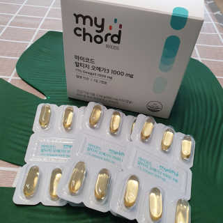 JW중외제약 마이코드 알티지 오메가3 1000 mg — 4점을 준 리뷰어가 2020년 8월 올린 사용 사진