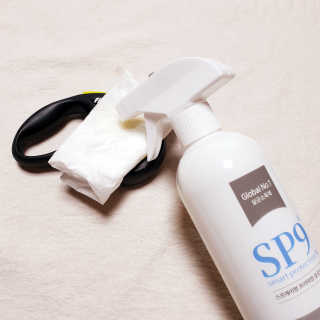 SP9 스프레이형 프리미엄 살균소독제 500ml+100ml — 5점을 준 리뷰어가 2020년 11월 올린 사용 사진