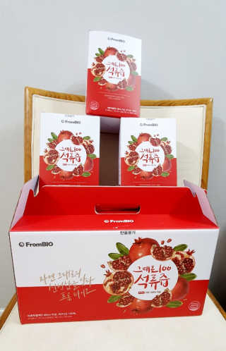 프롬바이오 오직 석류만 [그대로100 석류즙] 하루 1포로 건강하게 — 5점을 준 리뷰어가 2020년 6월 올린 사용 사진