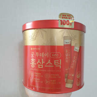 서울약사신협_굿투데이홍삼스틱_10ml x 100포 — 4점을 준 리뷰어가 2020년 7월 올린 사용 사진