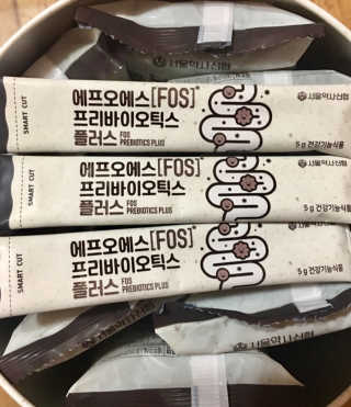 서울약사신협_FOS프리바이오틱스플러스쿠앤크_5gX100포 — 5점을 준 리뷰어가 2020년 5월 올린 사용 사진