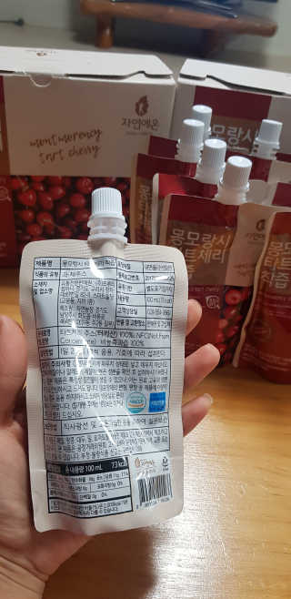 자연에온 몽모랑시 타트체리 착즙 100mL 10개입 2BOX — 5점을 준 리뷰어가 2020년 10월 올린 사용 사진