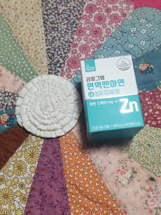 리얼그램 면역엔아연 체내흡수가 좋은 글루콘산아연 — 5점을 준 리뷰어가 2020년 4월 올린 사용 사진