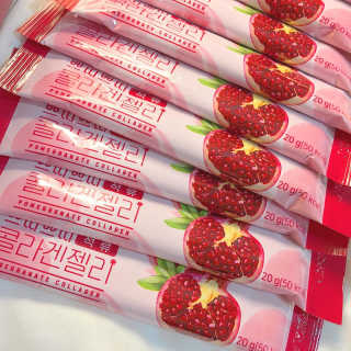 헬스업_쁘띠쁘띠석류콜라겐젤리_20g x 14포 — 5점을 준 리뷰어가 2020년 9월 올린 사용 사진