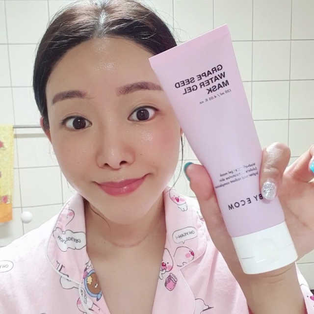 [바이애콤]그레이프 씨드 워터 젤 마스크 리뷰 사진