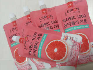 푸드마스터그룹 레몬킹 비타민C1000 곤약젤리 2종 — 4점을 준 리뷰어가 2020년 4월 올린 사용 사진