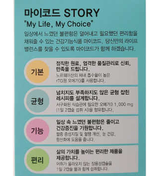 JW중외제약 마이코드 알티지 오메가3 1000 mg — 5점을 준 리뷰어가 2020년 7월 올린 사용 사진