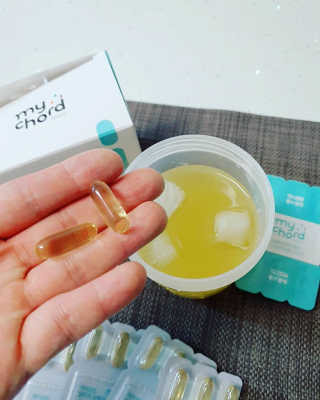 JW중외제약 마이코드 알티지 오메가3 1000 mg — 5점을 준 리뷰어가 2020년 8월 올린 사용 사진