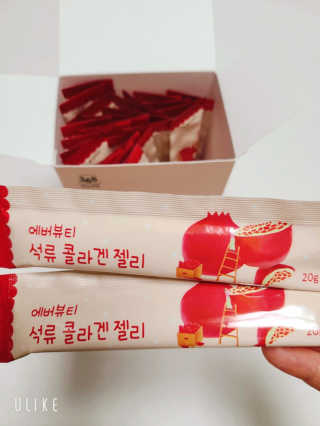 365더건강 에버뷰티 석류콜라겐 젤리 — 5점을 준 리뷰어가 2020년 8월 올린 사용 사진