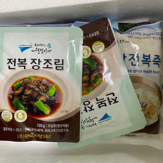 바다는다웰빙이다 완도사랑 전복죽 250g - 2팩 + 전복장조림 2팩 — 5점을 준 리뷰어가 2020년 8월 올린 사용 사진