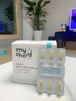 JW중외제약 마이코드 알티지 오메가3 1000 mg — 5점을 준 리뷰어가 2020년 10월 올린 사용 사진
