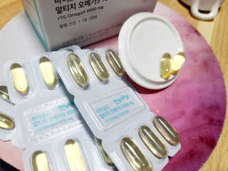 JW중외제약 마이코드 알티지 오메가3 1000 mg — 5점을 준 리뷰어가 2020년 8월 올린 사용 사진