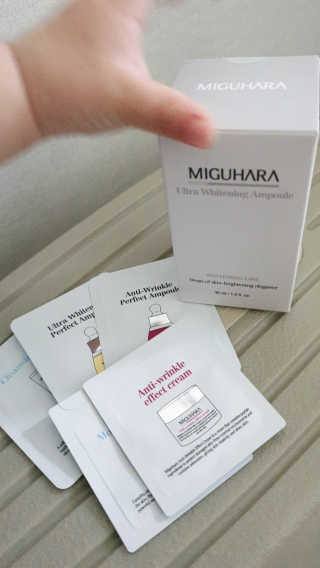 미구하라 울트라 화이트닝 앰플 35ml — 5점을 준 리뷰어가 2020년 5월 올린 사용 사진