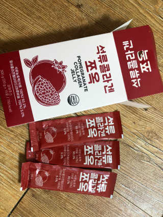 조은약초 석류콜라겐 석류즙 석류쪼옥 젤리 스틱 15포 x 20g — 4점을 준 리뷰어가 2020년 9월 올린 사용 사진