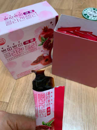 헬스업_쁘띠쁘띠석류콜라겐젤리_20g x 14포 — 5점을 준 리뷰어가 2020년 9월 올린 사용 사진