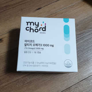 JW중외제약 마이코드 알티지 오메가3 1000 mg — 5점을 준 리뷰어가 2020년 8월 올린 사용 사진