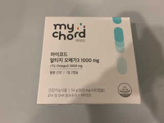 JW중외제약 마이코드 알티지 오메가3 1000 mg — 4.5점을 준 리뷰어가 2020년 8월 올린 사용 사진