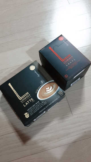 루카스나인 아메리카노 30T, 라떼 10T — 5점을 준 리뷰어가 2020년 4월 올린 사용 사진