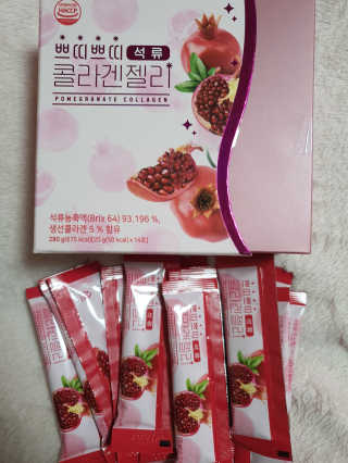 헬스업_쁘띠쁘띠석류콜라겐젤리_20g x 14포 — 5점을 준 리뷰어가 2020년 11월 올린 사용 사진