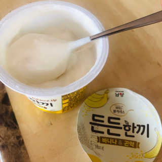 남양유업 [떠먹는 불가리스] 든든한끼 바나나 곤약 10ea — 5점을 준 리뷰어가 2020년 7월 올린 사용 사진