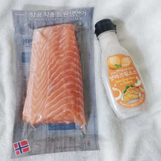 동원산업 항공직송 동원생연어_400g — 5점을 준 리뷰어가 2020년 4월 올린 사용 사진