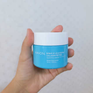 바르는콜라겐 하이온 제주바다보배 슬리핑마스크 100mL — 5점을 준 리뷰어가 2020년 6월 올린 사용 사진