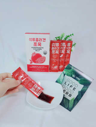 조은약초 석류콜라겐 석류즙 석류쪼옥 젤리 스틱 15포 x 20g — 4점을 준 리뷰어가 2020년 8월 올린 사용 사진
