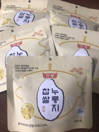 [꾸콤] 참참 전통 찹쌀 누룽지 일주일세트 60g x 5 — 5점을 준 리뷰어가 2020년 10월 올린 사용 사진