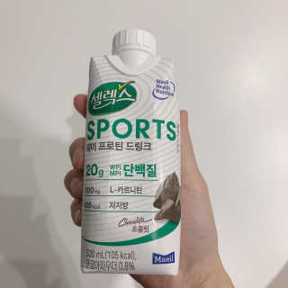 셀렉스스포츠 셀렉스 스포츠 드링크 초콜릿 _ 330ml x 12팩 — 5점을 준 리뷰어가 2020년 10월 올린 사용 사진