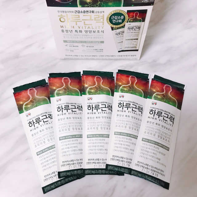 [ 하루근력 ] 중장년 특화 프리미엄 영양보조식 18입 리뷰 사진