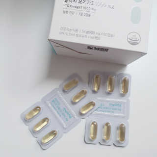 JW중외제약 마이코드 알티지 오메가3 1000 mg — 4점을 준 리뷰어가 2020년 7월 올린 사용 사진