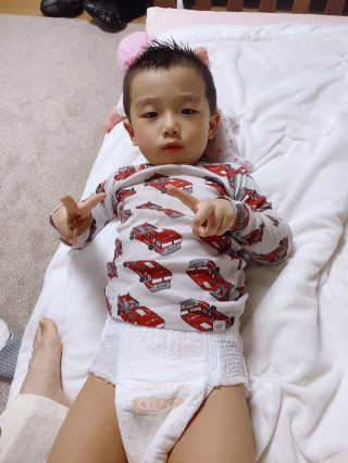 오브맘 밤 프리미엄 아기 기저귀 팬티형 밴드형 — 4.5점을 준 리뷰어가 2020년 11월 올린 사용 사진