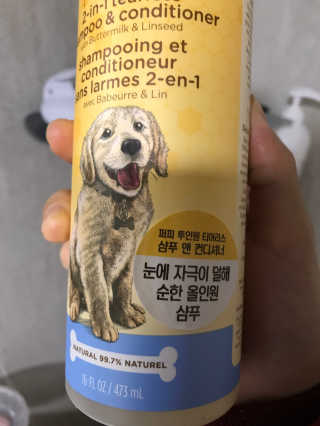 버츠비 퍼피투인원 티어리스 샴푸 앤 컨디셔너 — 5점을 준 리뷰어가 2020년 11월 올린 사용 사진