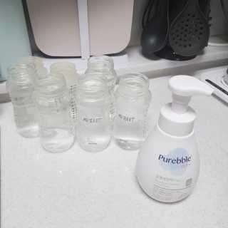 Purebble [퓨어블] 베이비 젖병세정제 500ml — 5점을 준 리뷰어가 2020년 8월 올린 사용 사진